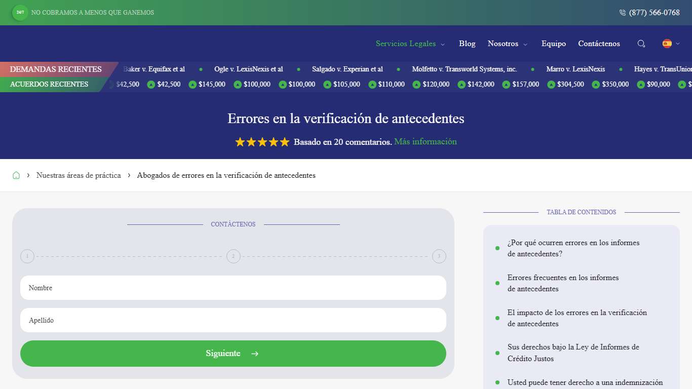 Abogado de verificación de antecedentes - Consumer Attorneys